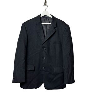 Jones New York Sport Coat Blazer Jacket Mens 43R Lambswool Cashmere Charcoal